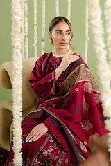 SAPPHIRE-3PC LAWN EMBROIDERED SHIRT WITH CHIFFON PRINTED DUPATTA AND TROUSER-NC-2627