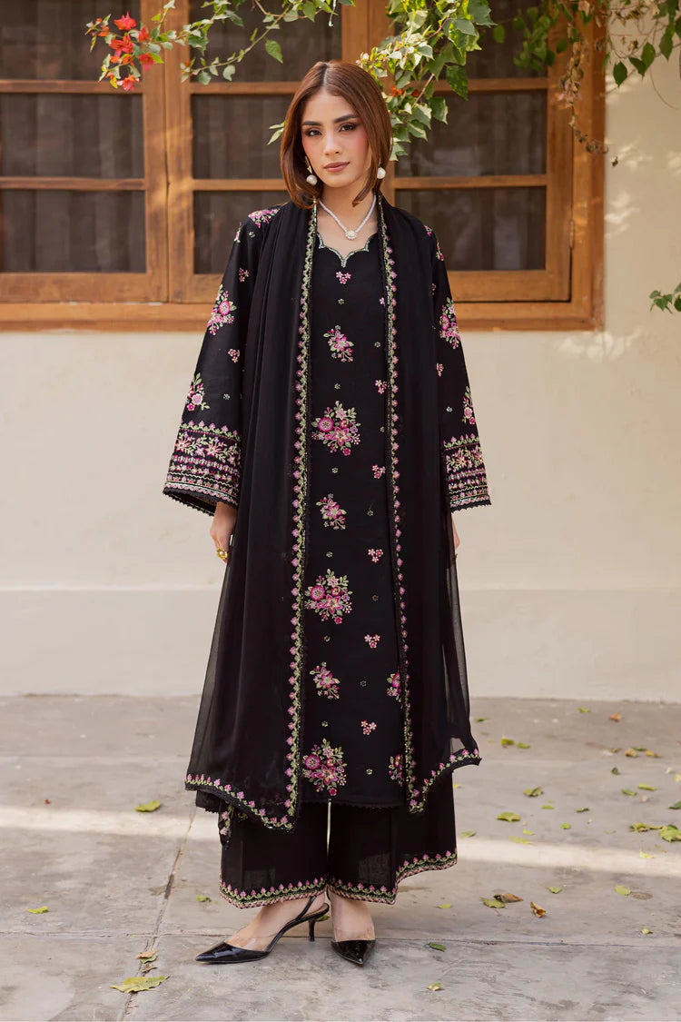 BATIK-3PC LAWN EMBROIDERED SHIRT WITH CHIFFON EMBROIDERED DUPATTA AND EMB TROUSER-NC-2666