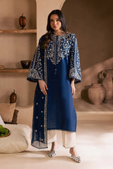 BATIK-3PC LAWN EMBROIDERED SHIRT WITH CHIFFOON EMBROIDERED DUPATTA AND EMB TROUSER-NC-2621