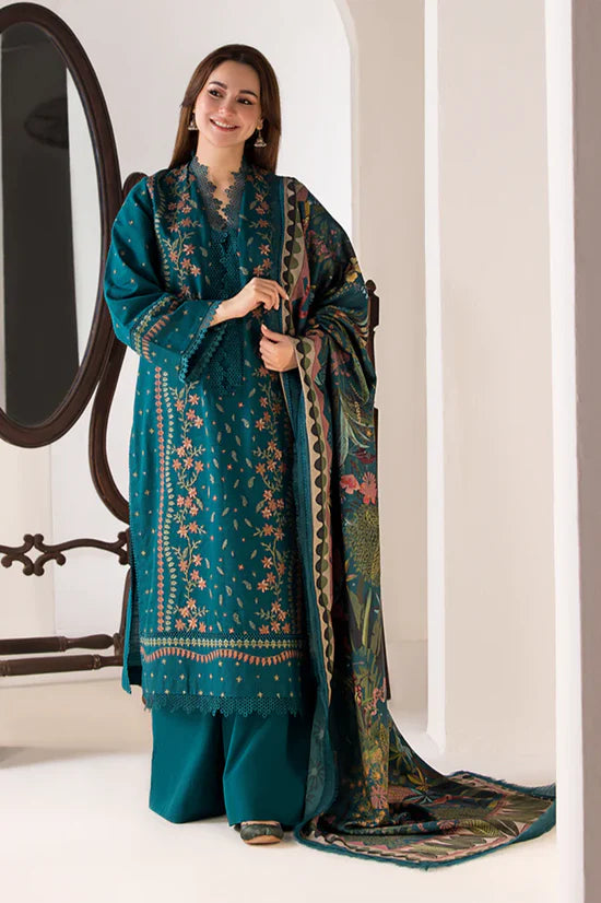 SOBIA NAZIR-3PC LAWN EMBROIDERED SHIRT WITH CHIFON PRINTED DUPATTA AND TROUSER-NC-2630
