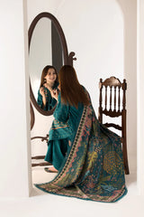 SOBIA NAZIR-3PC LAWN EMBROIDERED SHIRT WITH CHIFON PRINTED DUPATTA AND TROUSER-NC-2630