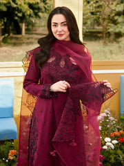 ASIM JOFA-3PC LAWN SEQUIN EMBROIDERED SHIRT WITH KHADDI NET EMB DUPATTA AND EMB TROUSER-NC-4805