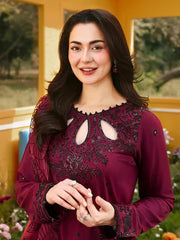 ASIM JOFA-3PC LAWN SEQUIN EMBROIDERED SHIRT WITH KHADDI NET EMB DUPATTA AND EMB TROUSER-NC-4805