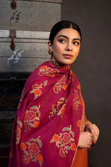 ZARA SHAH JAHAN-3PC LAWN EMBROIDERED SHIRT WITH CHIFFON PRINTED DUPATTA AND TROUSER-NC-2646