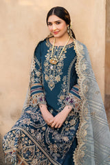 BATIK-3PC LAWN SEQUIN EMBROIDERED SHIRT WITH KHADDI NET EMBROIDERED DUPATTA AND EMB TROUSER-NC-2672