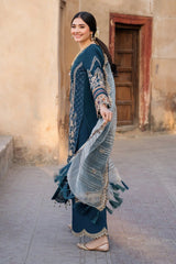 BATIK-3PC LAWN SEQUIN EMBROIDERED SHIRT WITH KHADDI NET EMBROIDERED DUPATTA AND EMB TROUSER-NC-2672