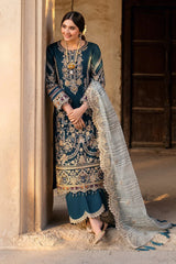 BATIK-3PC LAWN SEQUIN EMBROIDERED SHIRT WITH KHADDI NET EMBROIDERED DUPATTA AND EMB TROUSER-NC-2672