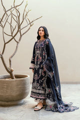 FLORENT-3PC LAWN EMBROIDERED SHIRT WITH KHADDI NET EMBROIDERED DUPATTA & TROUSER-NC-2626
