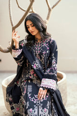 FLORENT-3PC LAWN EMBROIDERED SHIRT WITH KHADDI NET EMBROIDERED DUPATTA & TROUSER-NC-2626