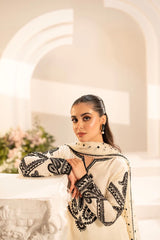 MIRANA-3PC LAWN EMBROIDERED SHIRT WITH KHADDI NET EMBROIDERED DUPATTA & TROUSER-NC-2601