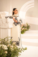 MIRANA-3PC LAWN EMBROIDERED SHIRT WITH KHADDI NET EMBROIDERED DUPATTA & TROUSER-NC-2601