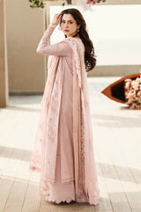 QALAMQAR-3PC LAWN CHIKAANKARI EMBROIDERED SHIRT WITH KHAADI NET EMBROIDERED DUPATTA AND TROUSER -NC-4727