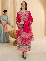 JAZMIN-3PC LAWN LASER EMBROIDERED SHIRT WITH LAWN LASER EMBROIDERED READY TO WEAR DUPATTA-NC-2649