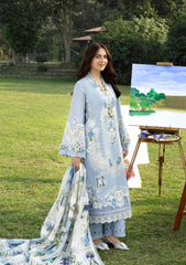 ELAF-3PC LAWN EMBROIDERED SHIRT WITH CHIFFON PRINTED EMBROIDERED DUPATTA AND TROUSER-NC-4806