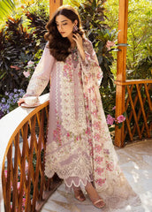 ELAF-3PC LAWN EMBROIDERED SHIRT WITH CHIFFON EMBROIDERED PRINTED DUPATTA AND TROUSER-NC-2660