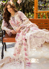 ELAF-3PC LAWN EMBROIDERED SHIRT WITH CHIFFON EMBROIDERED PRINTED DUPATTA AND TROUSER-NC-2660