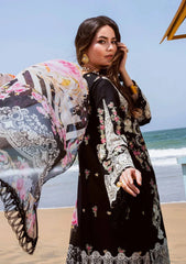 ELAF-3PC LAWN EMBROIDERED SHIRT WITH CHIFFON PRINTED DUPATTA AND EMB TROUSER-NC-2697