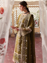 MAHNUR-3PC LAWN EMBROIDERED SHIRT WITH LAWN EMBROIDERED DUPATTA & TROUSER-NC-2522