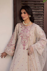BATIK-3PC LAWN EMBROIDERED WITH ORGANZA EMBROIDERED DUPATTA & TROUSER-NC-2677