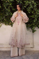 BATIK-3PC LAWN EMBROIDERED WITH ORGANZA EMBROIDERED DUPATTA & TROUSER-NC-2677