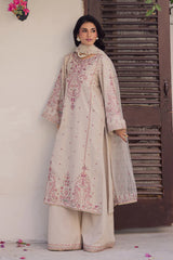BATIK-3PC LAWN EMBROIDERED WITH ORGANZA EMBROIDERED DUPATTA & TROUSER-NC-2677