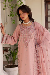 BATIK-3PC LAWN EMBROIDERED SHIRT WITH KHADDI NET EMBROIDERED DUPATTA AND EMB TROUSER-NC-2643