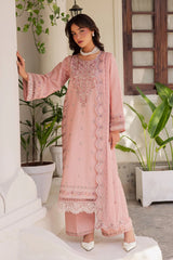 BATIK-3PC LAWN EMBROIDERED SHIRT WITH KHADDI NET EMBROIDERED DUPATTA AND EMB TROUSER-NC-2643