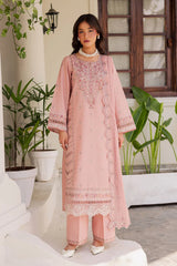 BATIK-3PC LAWN EMBROIDERED SHIRT WITH KHADDI NET EMBROIDERED DUPATTA AND EMB TROUSER-NC-2643