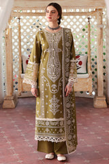 MAHNUR-3PC LAWN EMBROIDERED SHIRT WITH LAWN EMBROIDERED DUPATTA & TROUSER-NC-2522