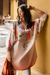 MUSHQ-3PC LAWN PRINTED SHIRT WITH CHIFFON PRINT DUPATTA AND PRINT TROUSER-NC-2608
