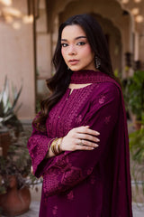 BATIK-3PC LAWN EMBROIDERED SHIRT WITH CHIFFON EMBROIDERED DUPATTA AND EMB TROUSER-NC-2696