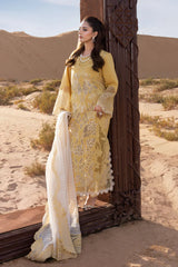 RANG RASIYA-3PC LAWN LASERCUTWORK EMBROIDERED SHIRT WITH KHAADI NET EMBROIDERED DUPATTA AND TROUSER -NC-2669