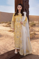 RANG RASIYA-3PC LAWN LASERCUTWORK EMBROIDERED SHIRT WITH KHAADI NET EMBROIDERED DUPATTA AND TROUSER -NC-2669