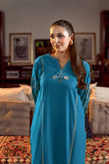 URGE-2PC LAWN SEQUIN EMBROIDERED SHIRT WITH EMB TROUSER-NC-2604
