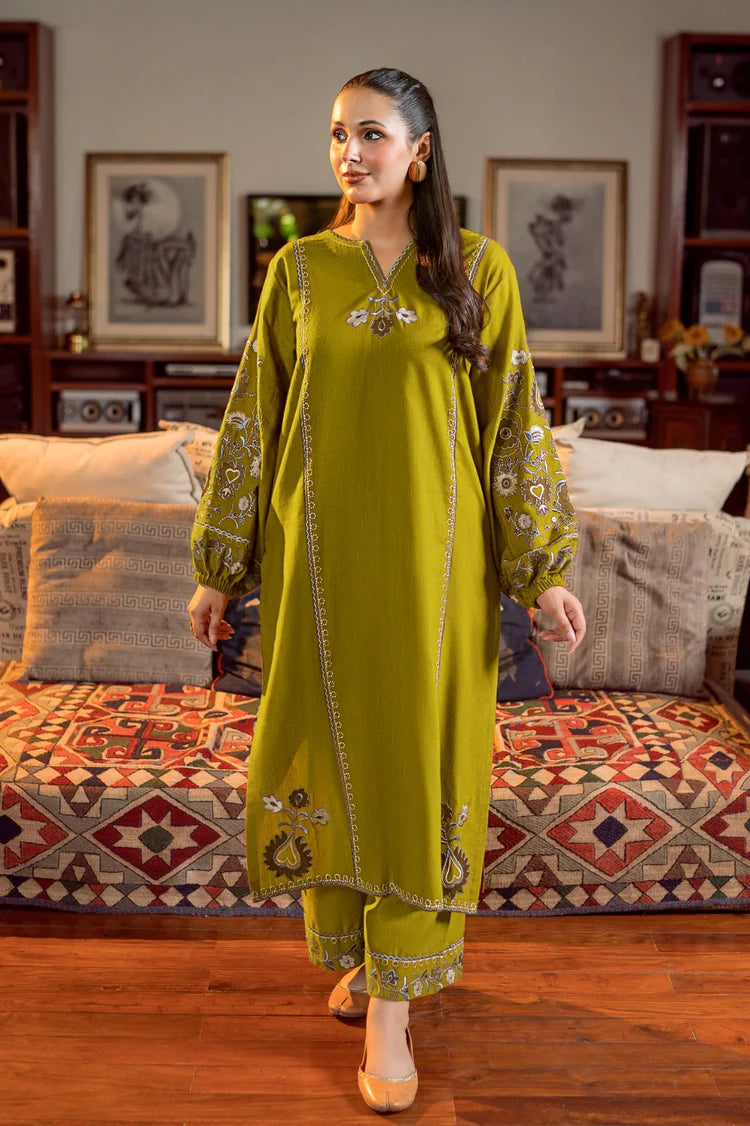 URGE-2PC LAWN EMBROIDERED SHIRT WITH EMB TROUSER-NC-2610