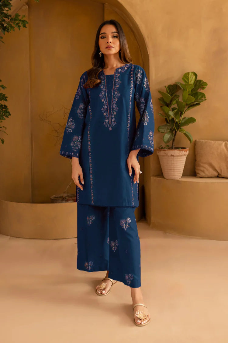 URGE-2PC LAWN EMBROIDERED SHIRT WITH EMB TROUSER-NC-2611
