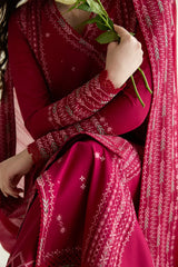 ZAIB-3PC LAWN EMBROIDERED SHIRT WITH KHADDI NET EMBROIDERED DUPATTA AND TROUSER-NC-2679