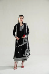 ZAIB-3PC LAWN EMBROIDERED SHIRT WITH KHADDI NET EMBROIDERED DUPATTA AND TROUSER-NC-2678