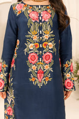 MIRANA-3PC LAWN EMBROIDERED SHIRT WITH CHIFFON TYE & DYE DUPATTA & TROUSER-NC-2645