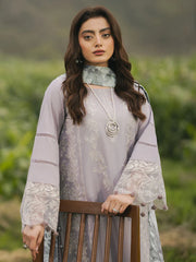 IZEL-3PC LAWN EMBROIDERED SHIRT WITH CHIFFON PRINTED DUPATTA AND TROUSER-NC-2662