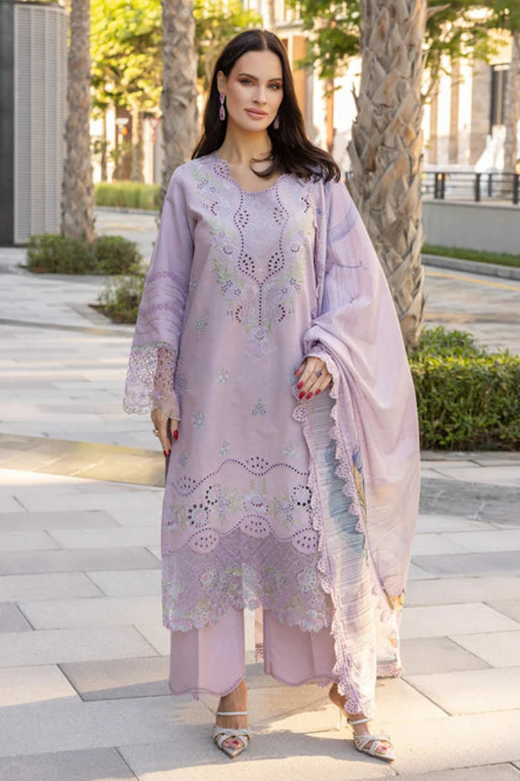 RANG RASIYA-3PC LAWN EMBROIDERED SHIRT WITH MONARK PRINT DUPATTA AND TROUSER-NC-2606