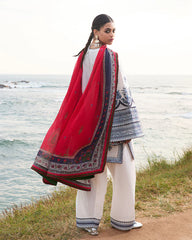 URGE-3PC LAWN EMBROIDERED SHIRT WITH CHIFFOON PRINTED DUPATTA AND EMB TROUSER-NC-2611