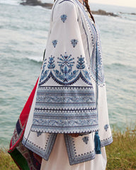 URGE-3PC LAWN EMBROIDERED SHIRT WITH CHIFFOON PRINTED DUPATTA AND EMB TROUSER-NC-2611