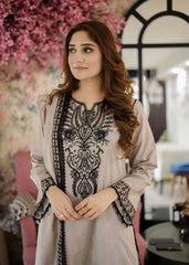 LIBAAS-3PC LAWN EMBROIDERED SHIRT WITH LAWN EMBROIDERED DUPATTA AND TROUSER-NC-2661