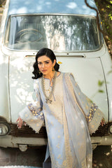 ETHNC-3PC LAWN EMBROIDERED SHIRT WITH ORGANZA EMBROIDERED DUPATTA AND TROUSER -NC-2610