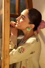 CRIMSON-3PC LAWN EMBROIDERED SHIRT WITH KHAADI NET EMBROIDERED DUPATTA AND TROUSER-NC-2634