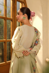 CRIMSON-3PC LAWN EMBROIDERED SHIRT WITH KHAADI NET EMBROIDERED DUPATTA AND TROUSER-NC-2634