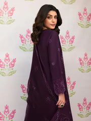 MAHNUR-3PC LAWN SEQUENCE EMBROIDERED SHIRT WITH KHADDI NET EMBROIDERED DUPATTA AND TROUSER-NC-2692