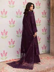 MAHNUR-3PC LAWN SEQUENCE EMBROIDERED SHIRT WITH KHADDI NET EMBROIDERED DUPATTA AND TROUSER-NC-2692
