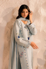 MIRANA-3PC LAWN EMBROIDERED SHIRT WITH BAMBER CHIFFON DUPATTA AND TROUSER-NC-2649